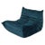 2000 - 2009 Togo Lounge Chair in Teal Velvet by Michel Ducaroy for Ligne Roset For Sale - Image 5 of 6