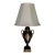 Vintage Remington Urn Table Lamp With Hunting Scene and Guilt Handles For Sale
