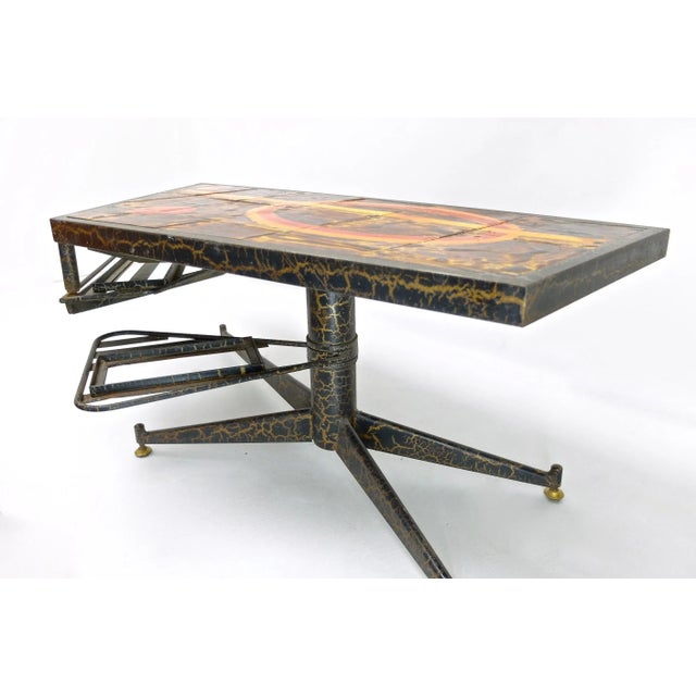 Gio Ponti Adjustable Ceramic Coffee Table in the Style of Gio Ponti, 1956 For Sale - Image 4 of 8