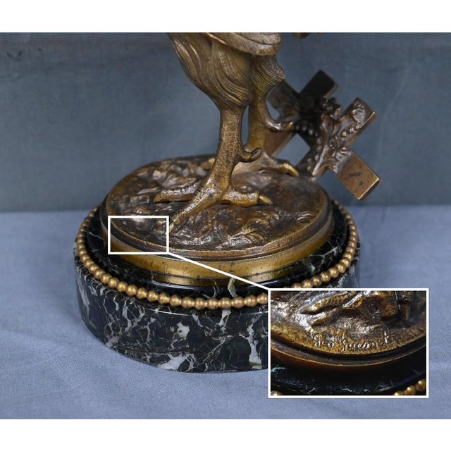 Rooster Figure in Bronze by Guesnet, Late 19th Century For Sale - Image 10 of 16