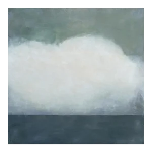 Contemporary Abstract Beeswax Resin, Pigment and Oil Paint on Panel Painting "Wissant" by Janise Yntema