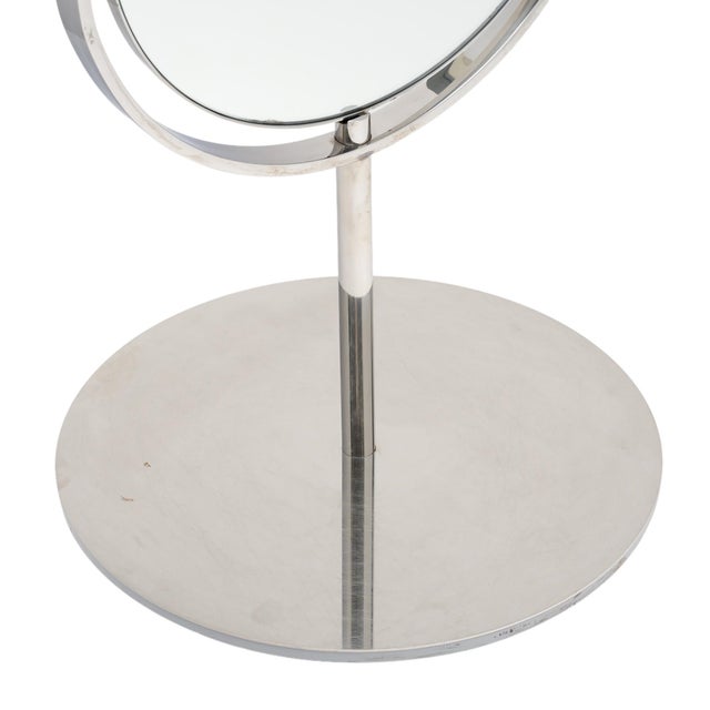 Chrome Modernist, French Psyche Mirror, Chrome, Circa 1970 For Sale - Image 8 of 9