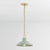 Mid-Century Modern Hudson Valley Lighting Pottersville 12.5 in. 1 Light Pendant in Aged Brass and Ceramic Moss Crackle Finish For Sale - Image 3 of 5