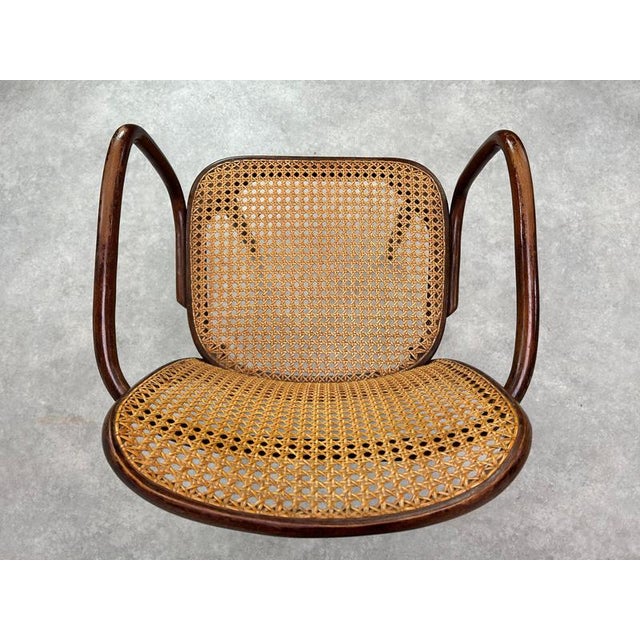 Wood Art Deco No.811 Prague Armchair by Josef Hoffmann from Thonet, 1930s For Sale - Image 7 of 11