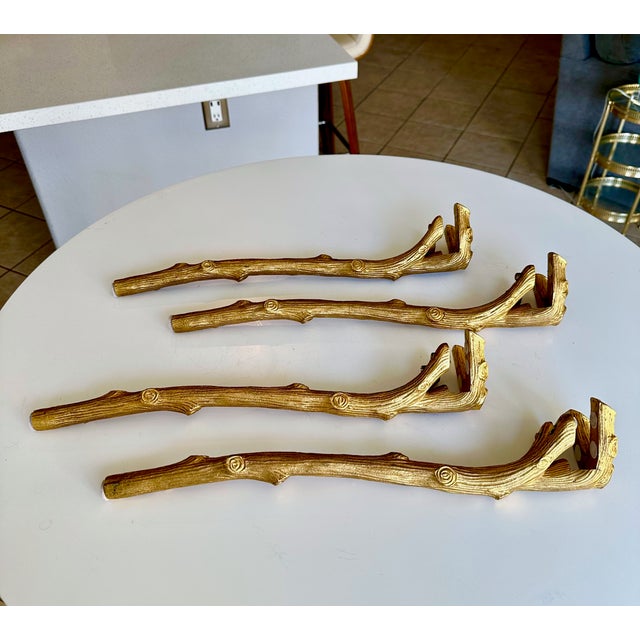 P.E. Guerin P.E.Guerin Faux Bois Gilt Bronze Table Legs For Sale - Image 4 of 16