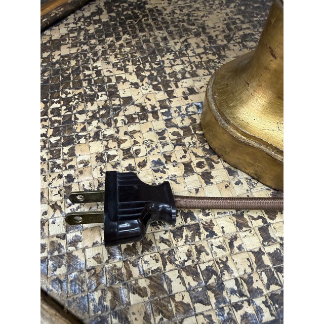 Wood Small Vintage Italian Agostinelli Griffin Lamp, Early 20th C For Sale - Image 7 of 7