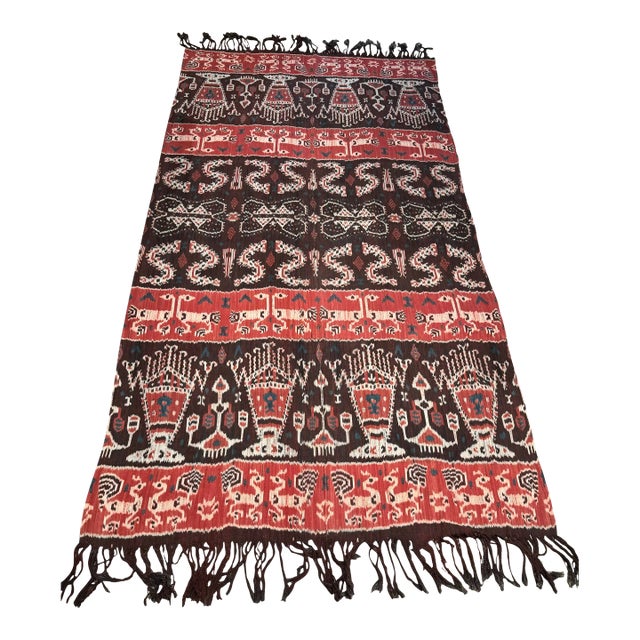 Mid-Century Indonesian Handwoven Textile For Sale