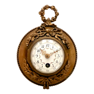 19th Century French Louis XV Style Gilt Bronze Cartel Wall Clock