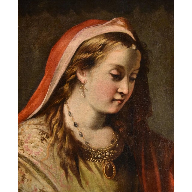 Gaspare Diziani, Portrait of Princess Diziani, 1730, Oil on Canvas For Sale - Image 14 of 14