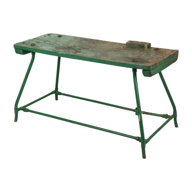 Industrial Green Workbench, 1950s For Sale - Image 14 of 18