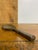 Vintage MCM Unpolished Tennis Racket Paperweight with Tarnished Patina.