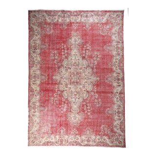 Vintage Turkish Rug – Hand-Knotted Anatolian Masterpiece -6' 9'' X 10' 6'' For Sale