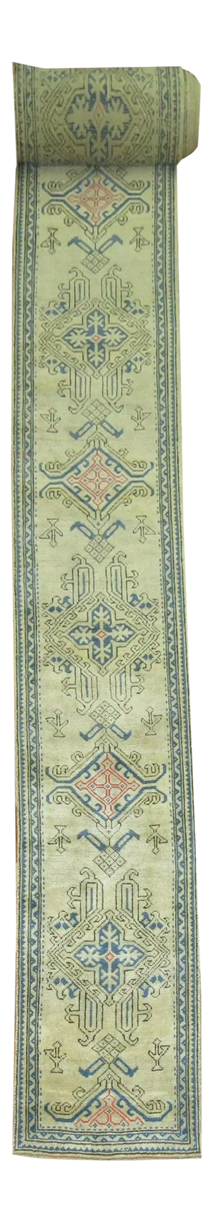 Rare Long Antique Oushak Runner, 2'4'' X 34'8''