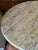 Mid 20th Century French Provincial Style Oval Marble-Top Center Table | Italian Marble | Carved Rose Garland Apron | Lyre Base For Sale - Image 4 of 14