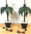 Green Pair of Hollywood Regency Polychromed Tole Palm Tree Topiary Lamps, Circa 1970s For Sale - Image 8 of 14