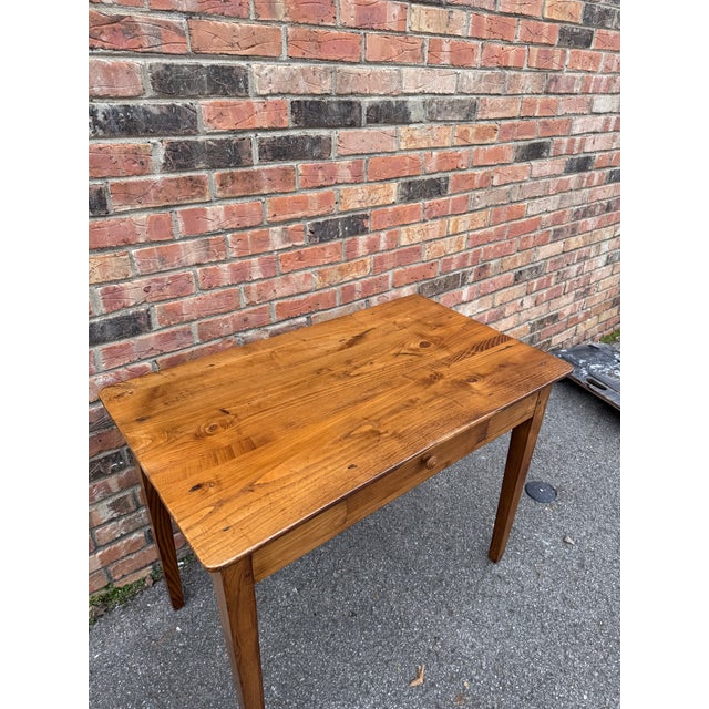 French Elmwood Side Table With Drawer For Sale In Nashville - Image 6 of 8