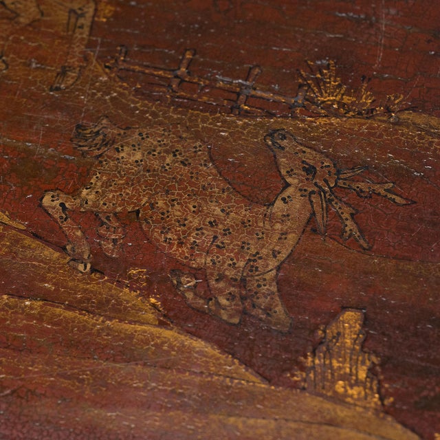 Chinese Chinese Painted Snack Box With Deer & Lingzhi, C. 1850 For Sale - Image 3 of 4