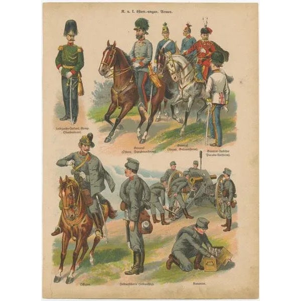 Military Costume, 1890s, Paper, Set of 10 For Sale - Image 6 of 12