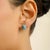 Modern 1.25 Carat Turquoise Stud Earrings With Diamonds in 18k Solid Gold- A Pair For Sale In New York - Image 6 of 13