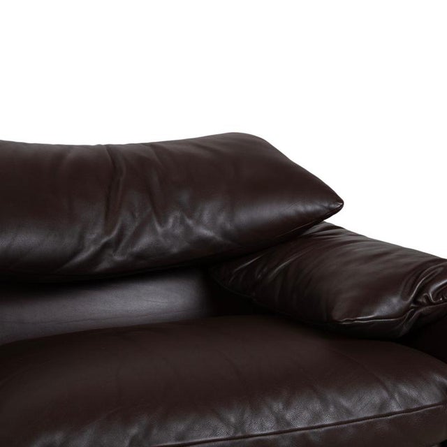Maralunga Three-Seater Sofa in Leather from Cassina For Sale - Image 6 of 14