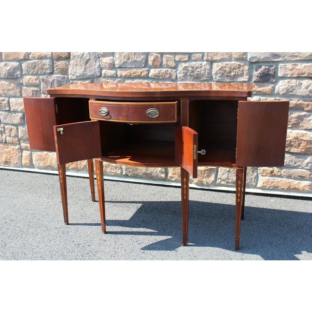 Kittinger Kittinger Mahogany Brandy Board Server With Bellflower Inlay For Sale - Image 4 of 15