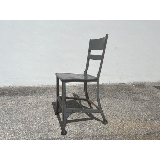 1940s Toledo Steel Dining Chair, Industrial, Usa - Set of 4 For Sale - Image 11 of 12