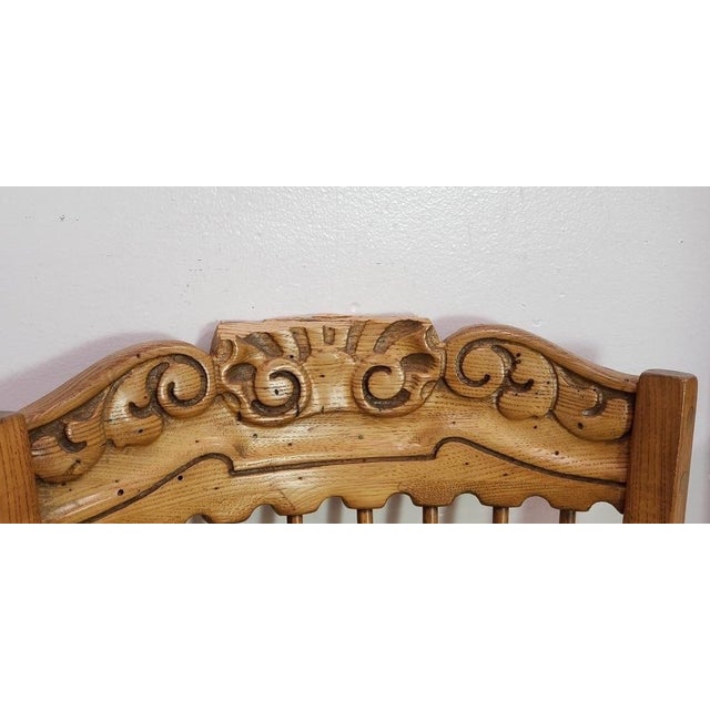 Set of 10 Vintage Mid Century Enkeboll La Condesa Oak Highback Spindle Chairs For Sale - Image 13 of 16