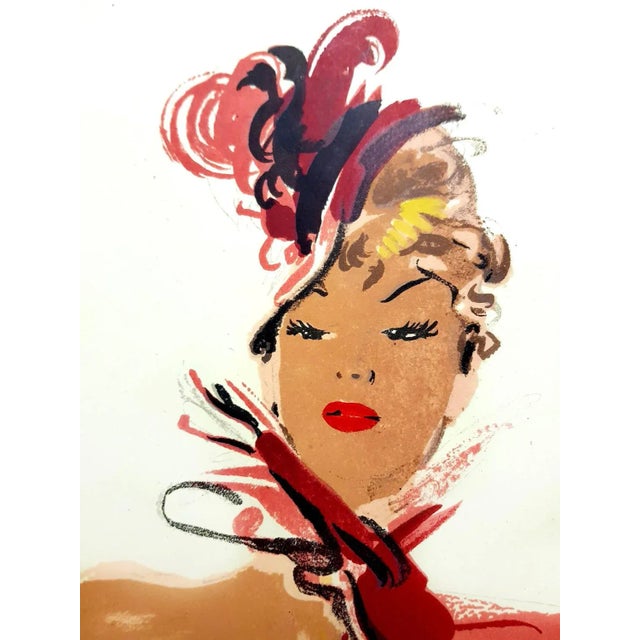 Domergue - The Dancer - Original Lithograph 1956 For Sale - Image 4 of 8