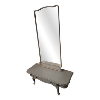 Vintage Boho Standing Hall Mirror, 1970 For Sale
