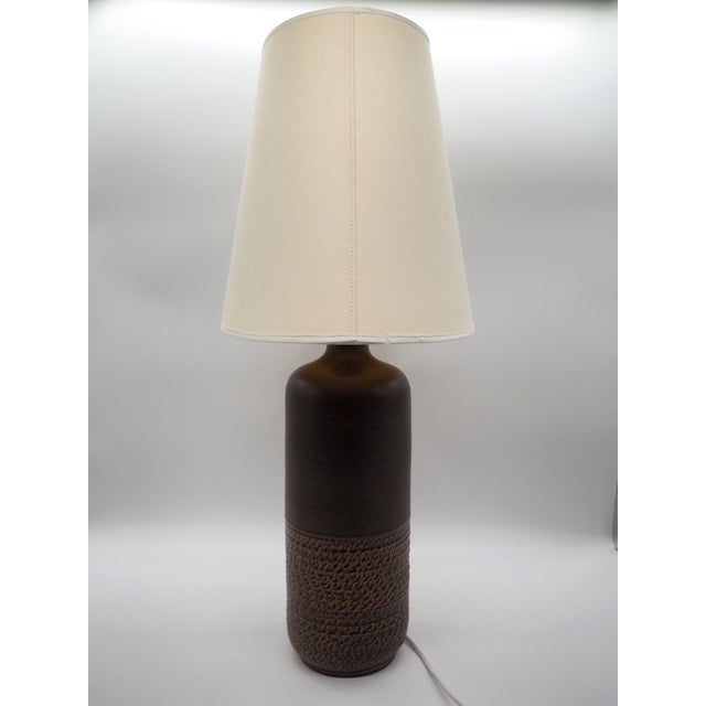 Brown Vintage Swedish Rustic Ceramic Table Lamp from Ikea, 1960s For Sale - Image 8 of 15