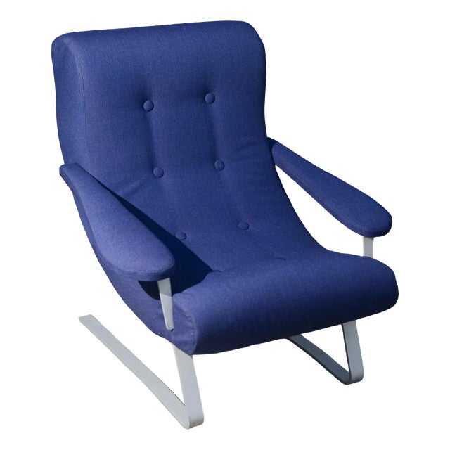 Italian Dondolo Armchair by Guido Bonzani for Tecnosalotto, 1970 For Sale