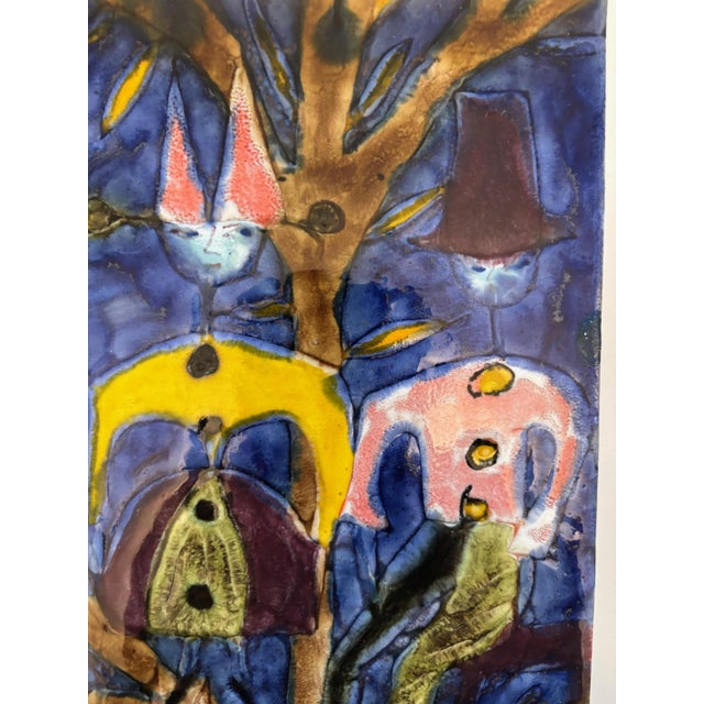 1960s Wall Plate in Glazed Ceramic by Elio Schiavon, 1960s For Sale - Image 5 of 7