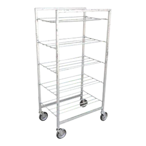 Vintage Industrial Metal Rolling 5 Tier Bakery Bakers Cart Display Shelf Rack
