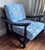Mid 20th Century Black Rattan Bamboo Lounge Chair in the Manner of Ficks Reed For Sale - Image 10 of 16