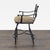 Traditional Wrought Iron Bar Stool With Upholstered Seat For Sale - Image 3 of 8