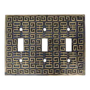 Vintage 1960s Brass Switch Plate Attributed to James Mont