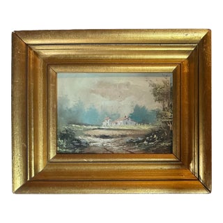 Vintage Painting - Country Landscape - Later 20th C For Sale