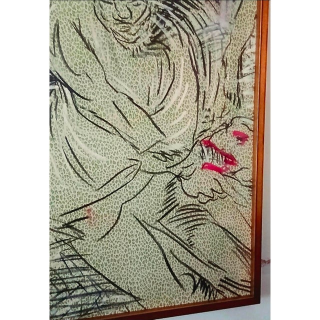 Laurie Anderson “Fabric 4” Painting, 2012 – Oil on Fabric, 60x60, Vito Schnabel Gallery For Sale - Image 4 of 6