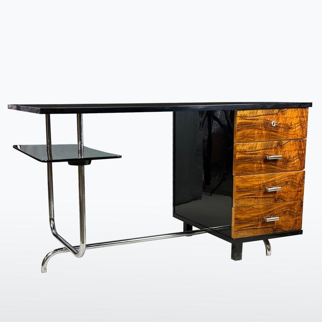 Art Deco Model H-180 Writing Desk by Jindřich Halabala, 1930s For Sale - Image 12 of 12