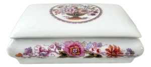 Limoges France, Handpainted Porcelain Jewelry Trinket Box.