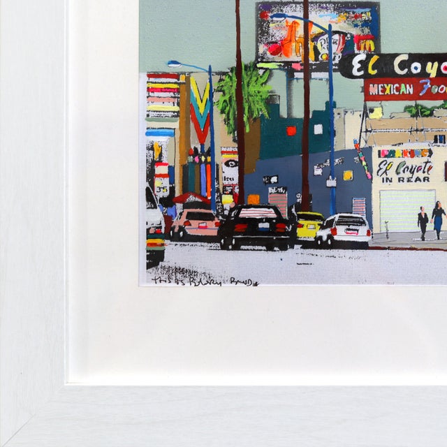 This Is Beverly BLVD #43 - Original Los Angeles Cityscape Mixed Media Painting on Paper by Fabio Coruzzi For Sale In Los Angeles - Image 6 of 9