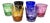 Antique Bohemian Grape-Cut Harlequin Crystal Tumblers from Befos, 1850, Set of 6 For Sale
