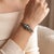 Mid 19th Century Victorian Silver Over Gold Opal and Diamond Pin Converted to a 14k Cuff Bracelet For Sale - Image 4 of 4