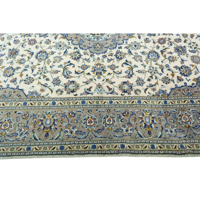 Kashan Cork Oriental Rug in Beige For Sale - Image 9 of 13
