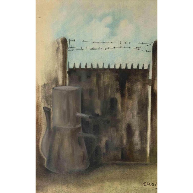 Unknown, The Border, Original Watercolor on Paper, Early 20th Century For Sale