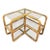 1970's Bielecky Brothers Wrapped Rattan and Glass Waterfall Corner Etagere For Sale
