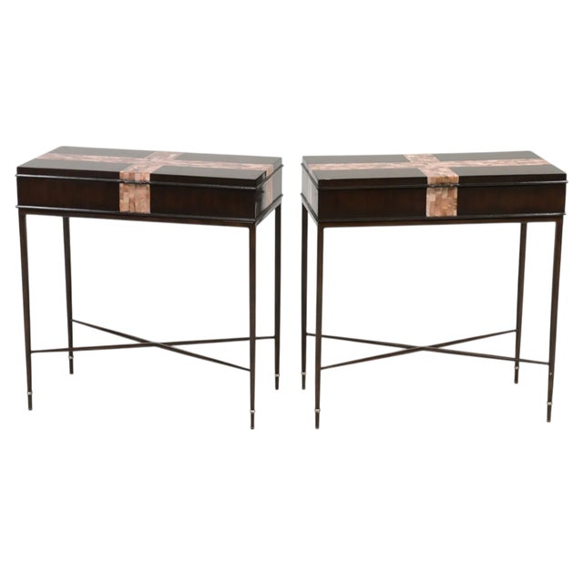 Pair of Marge Carson Tao Side Tables For Sale In New York - Image 6 of 11