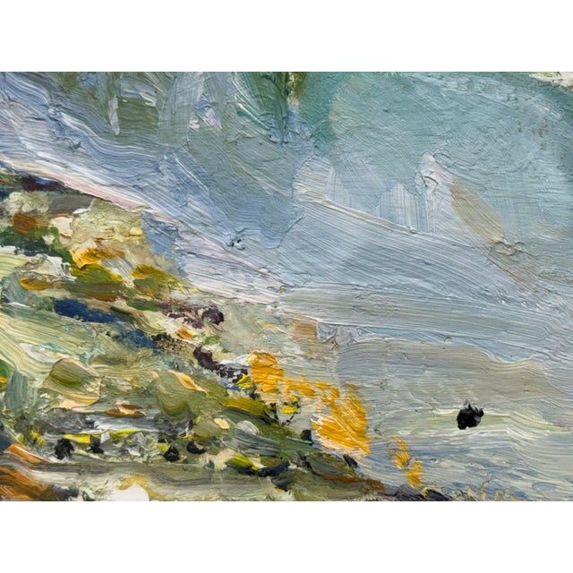 Black Original Oil Painting of Riverbend, Framed & Signed by Artist C. Z. For Sale - Image 8 of 12