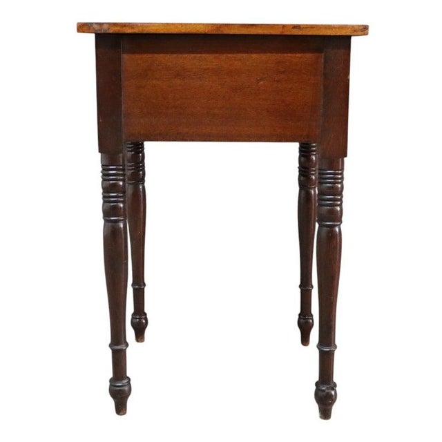 Sheraton Mahogany & Bird’s Eye Maple 2 Drawer Sewing Stand C1830 For Sale - Image 11 of 13