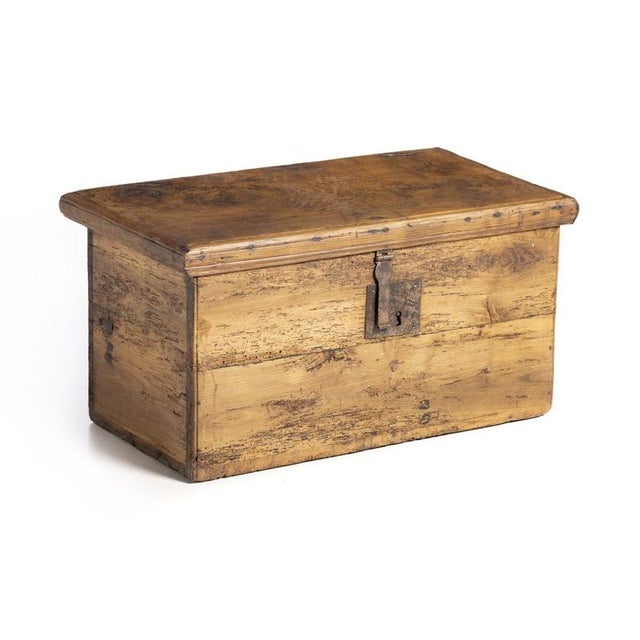 Portuguese Chestnut and Iron Chest, 19th Century For Sale - Image 6 of 6
